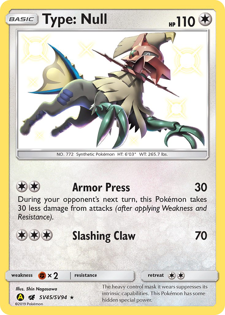 Hidden Fates Shiny Vault Type: Null SV45/SV94
